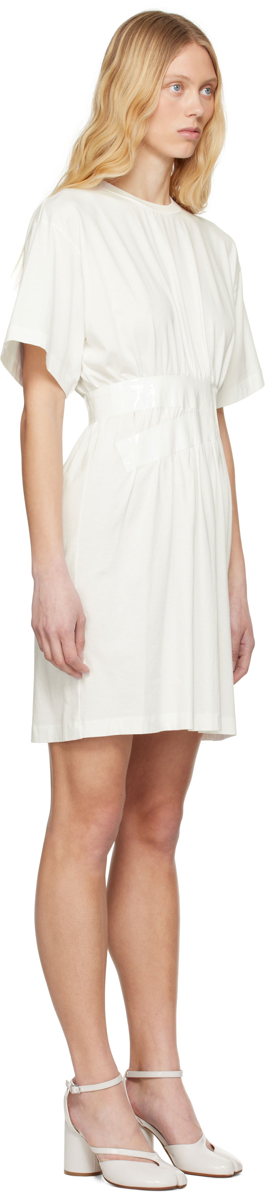 Klä Maison Margiela MM6 Maison Margiela Taped Jersey Dress Vit | S52DA0063 M20048, 1