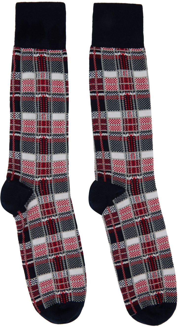 Strumpor Thom Browne Thom Browne Check Socks Flerfärgad | MAS155A-Y3012