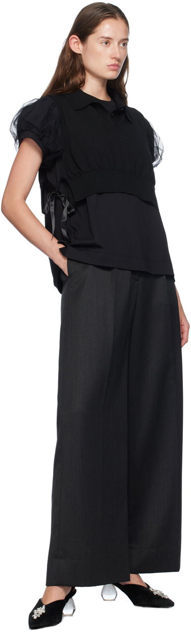 Linne Simone Rocha Simone Rocha Embellished Knit Vest Svart | VMK6WB 0646, 3