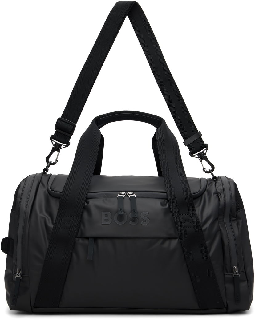 Resväska BOSS Logo Canvas Duffle Bag Svart | 50548088