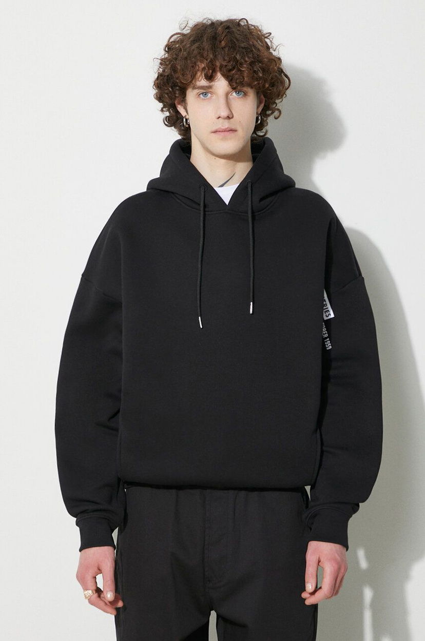 Sweatshirt Alpha Industries Logo Hoody With Print Svart | 146340.