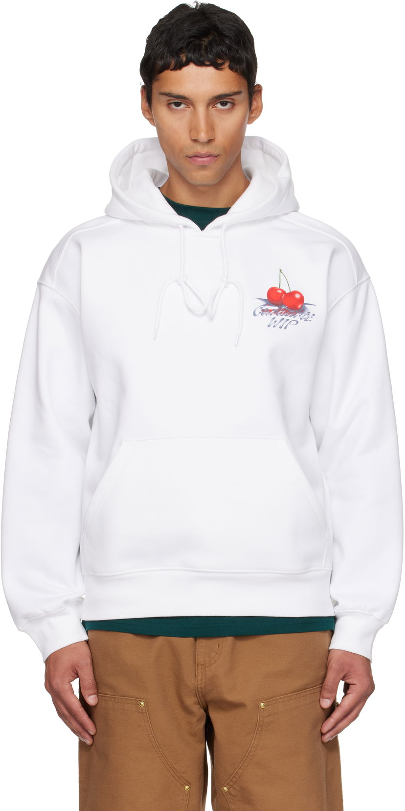Sweatshirt Carhartt WIP Garcia Hoodie Vit | I035191