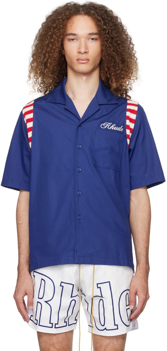 Skjorta Rhude 'American Spirit' Shirt Mörkblå | RHPS24SR01320302