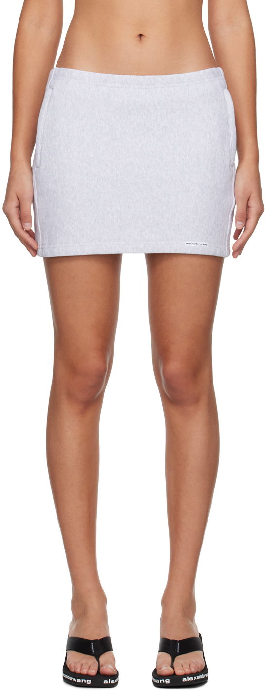 Kjol Alexander Wang Wang Zip Miniskirt Grå | 4CC1245056