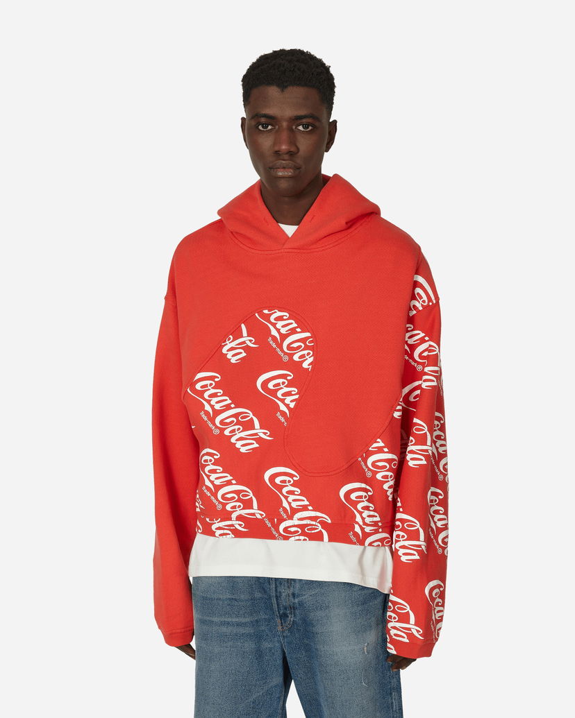 Sweatshirt ERL Swirl Hooded Sweatshirt Röd | ERL08T024 1