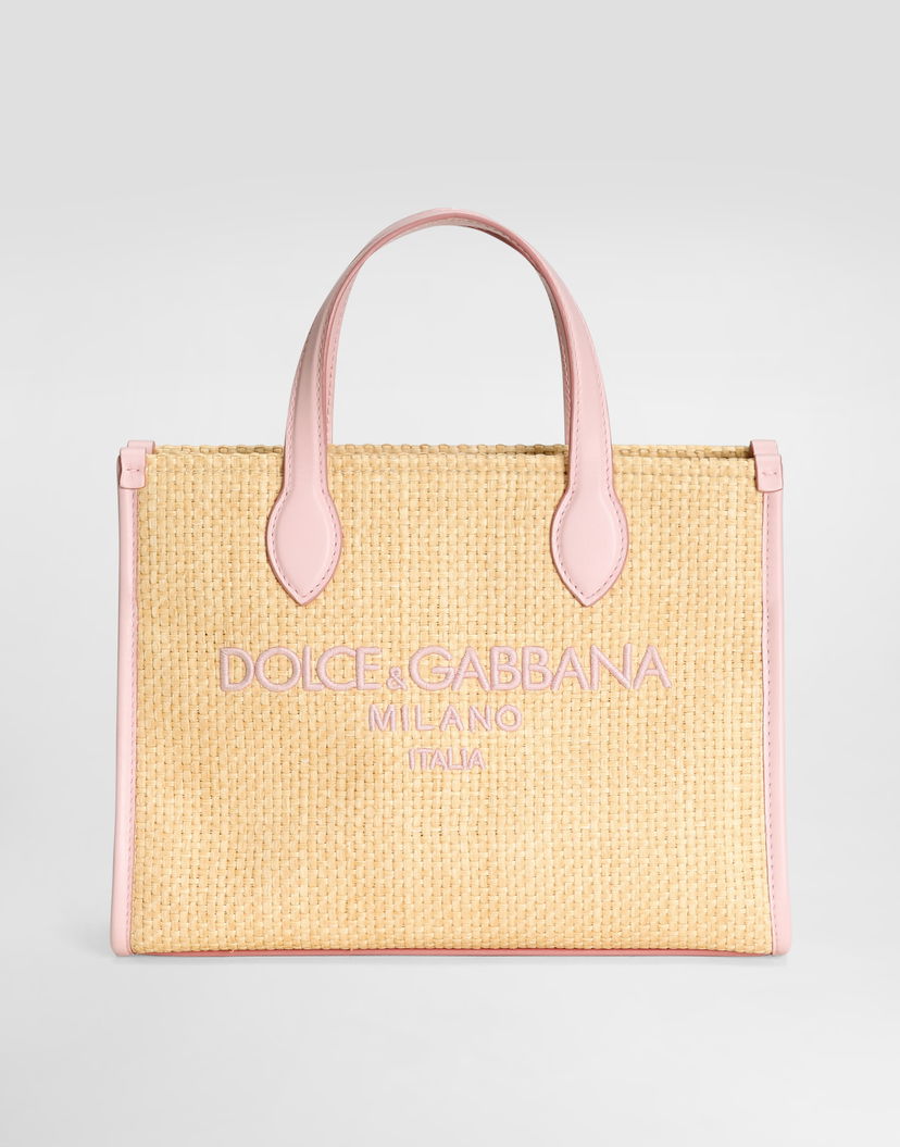 Tygpåse Dolce & Gabbana Dolce & Gabbana Straw Tote Bag Beige | EB0252AY3108L851