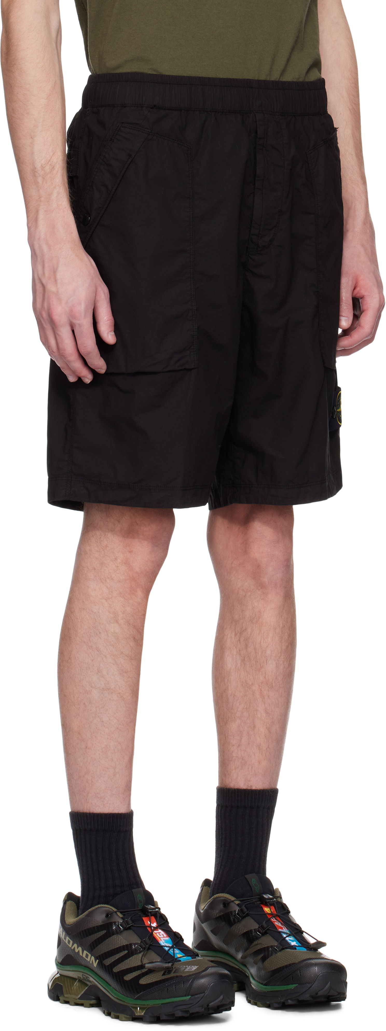 Shorts Stone Island Stone Island Stretch Cotton Shorts Svart | K1S15 L100009 S0003, 1