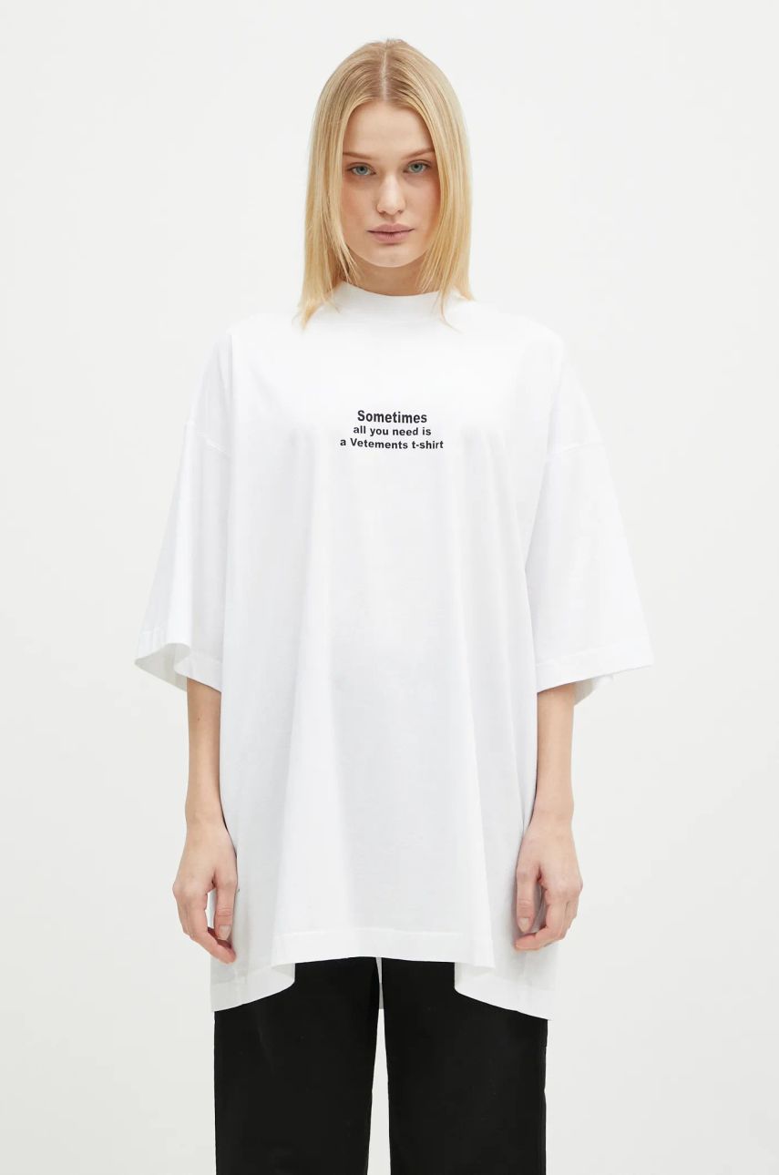 T-shirt VETEMENTS 'All You Need' Oversized T-Shirt Vit | UA66TR690W, 1