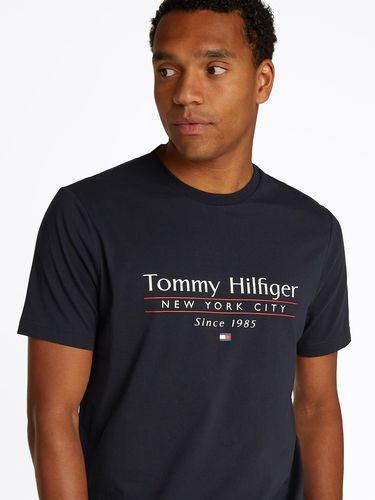 T-shirt Tommy Hilfiger Tommy Hilfiger Logo Crew Neck T-Shirt Mörkblå | MW0MW38621DW5, 3