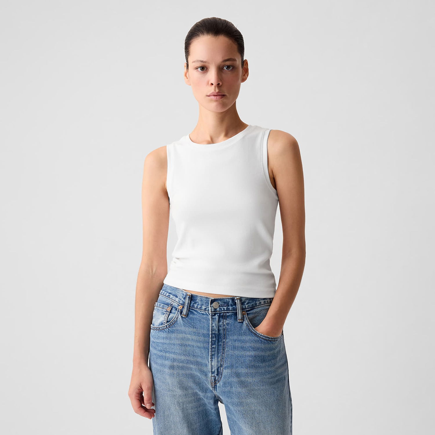 Linne GAP Sleeveless Modal Shell Fresh White Vit | 540735-04, 0