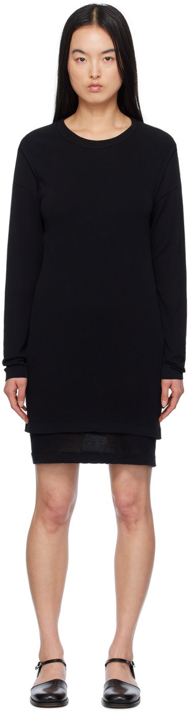 Klä LEMAIRE Double Layer Minidress Svart | DR1066 LK1016