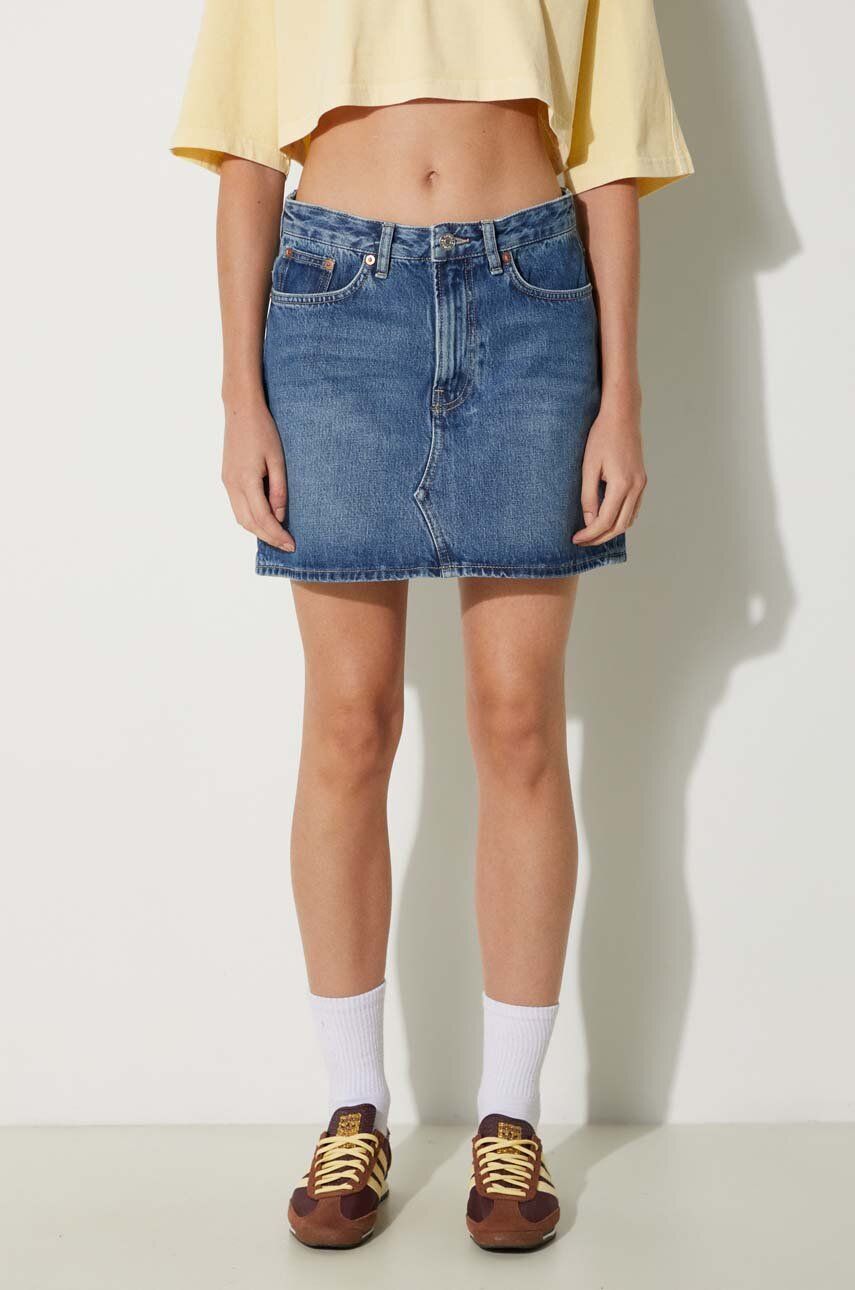 Kjol Samsoe Samsoe Samsoe Samsoe SASHELLY Mini Denim Skirt Blå | F24200020, 0