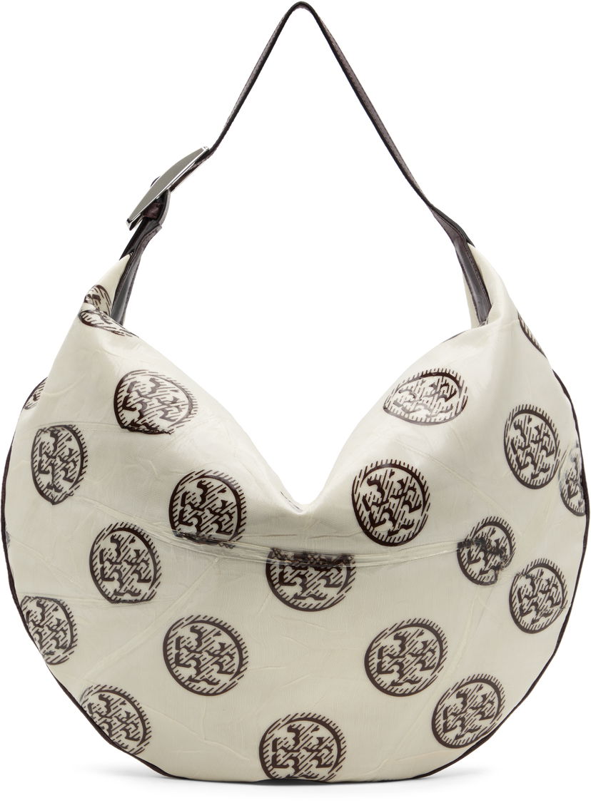 Axelväska Tory Burch Tory Burch T Monogram Balloon Bag Vit | 171915-102