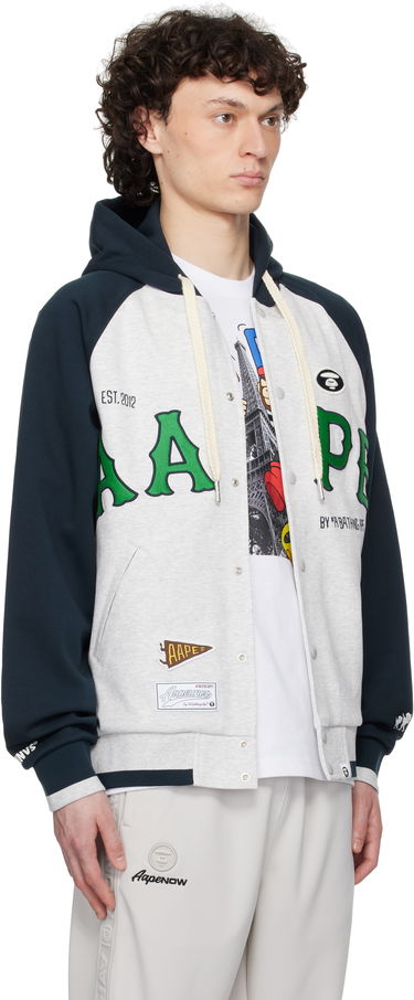Bomberjacka AAPE by A Bathing Ape AAPE by A Bathing Ape Main Zip Up Hoodie Jacket Grå | AAPSWMC323XANWH2, 1