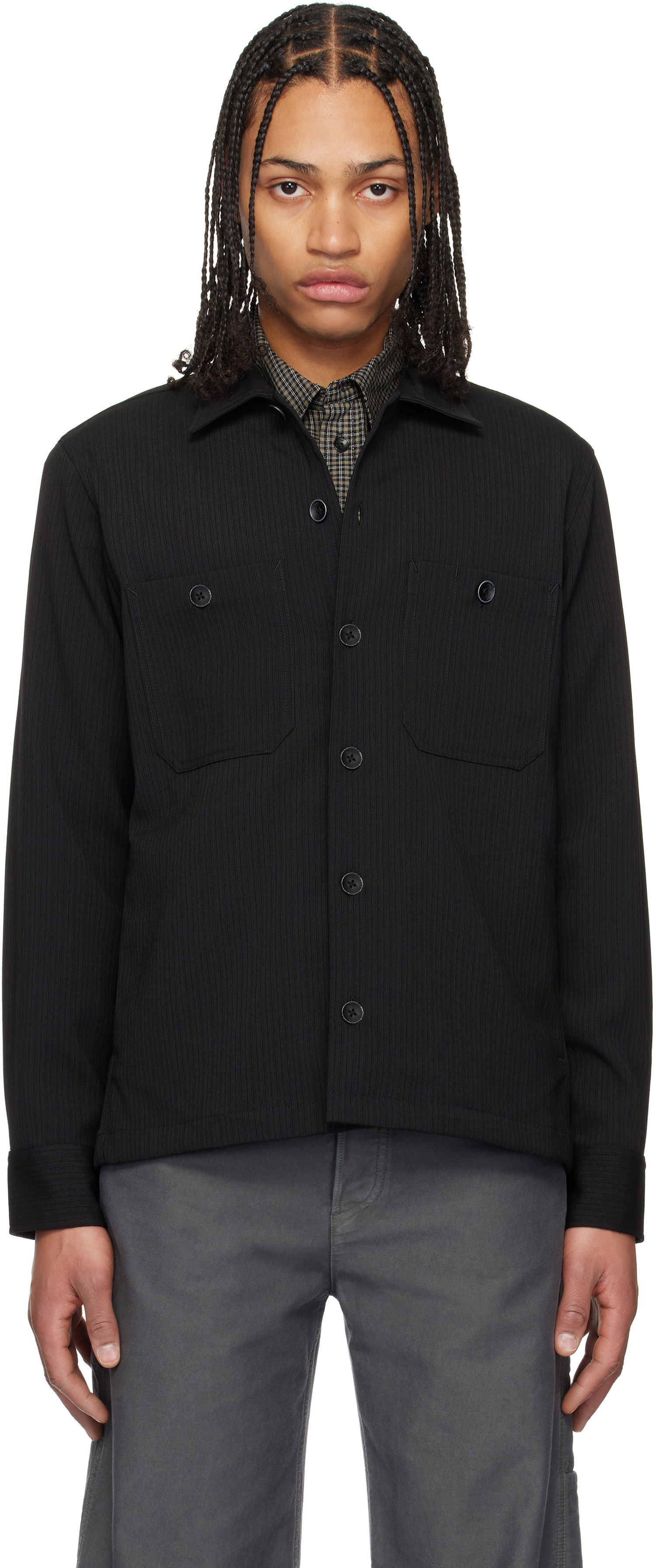 Skjorta rag & bone Rag & Bone Hyde Striped Overshirt Svart | MBW24HA019TWML, 0