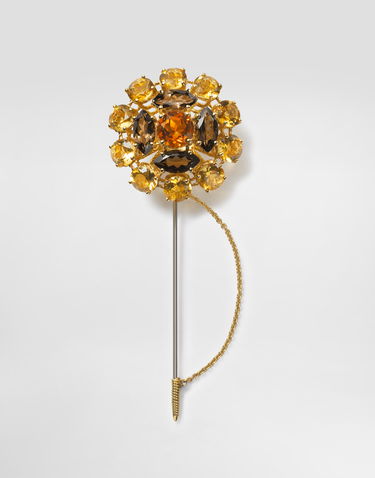 Pin Dolce & Gabbana Dolce & Gabbana Sicily Brooch with Madera Quartz, Smoky Quartz, and Citrines Gul | WPKN3GWYE01ZOO00, 0