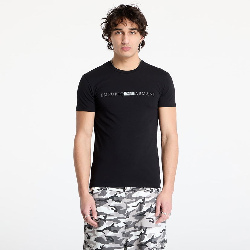 T-shirt Emporio Armani Knit Crew Neck T-Shirt Svart | 111971 4F525 00020