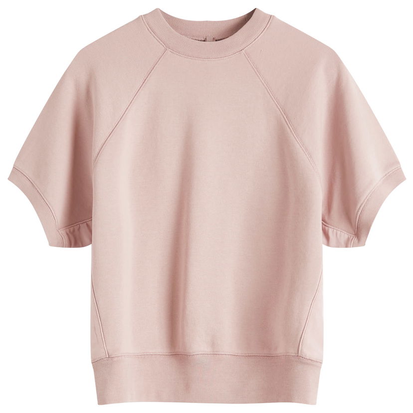 Sweater SKIMS SKIMS Raglan Short Sleeve Sweatshirt, Size Large Rosa | SS-STT-7770W-FAWN