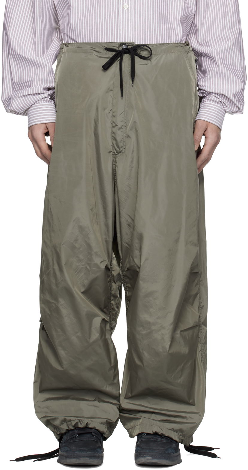 Byxor HED MAYNER Satin Track Pants Grön | RMCJ00GC99FAB0030900