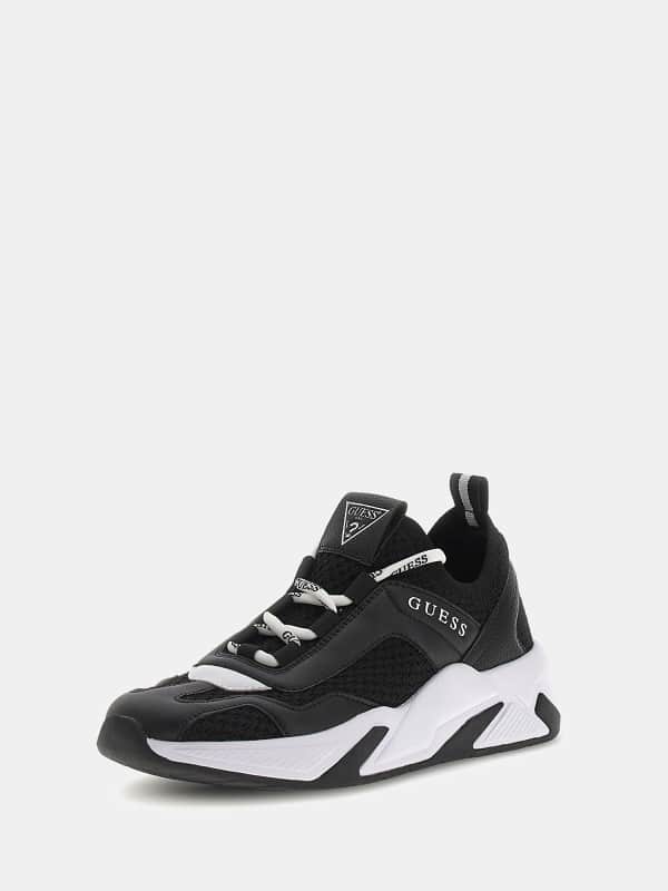Sneakers och skor GUESS Geniver Perforated-Insert Running Shoes W Svart | FLPGE2FAB12, 0