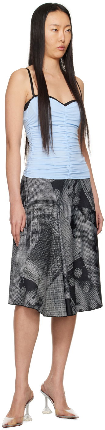 Linne Miaou Miaou Renzo Ruched Tank Top Blå | 7064TKBYL, 3