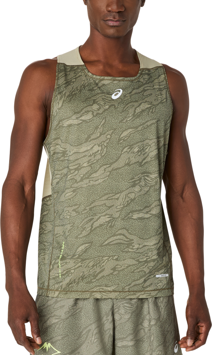 Linne Asics FUJITRAIL Men's Running Singlet Grön | 2011d388-300