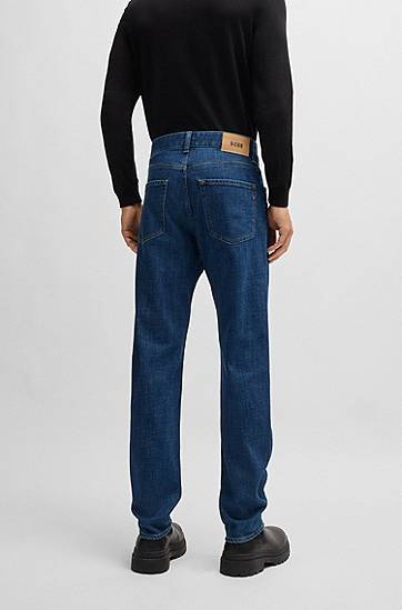 Jeans BOSS Regular Fit Stretch Denim Jeans Blå | 50528266, 1
