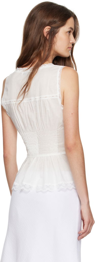 Linne GUIZIO Guizio Lille Pintuck Sleeveless Top Vit | P25116W136, 2