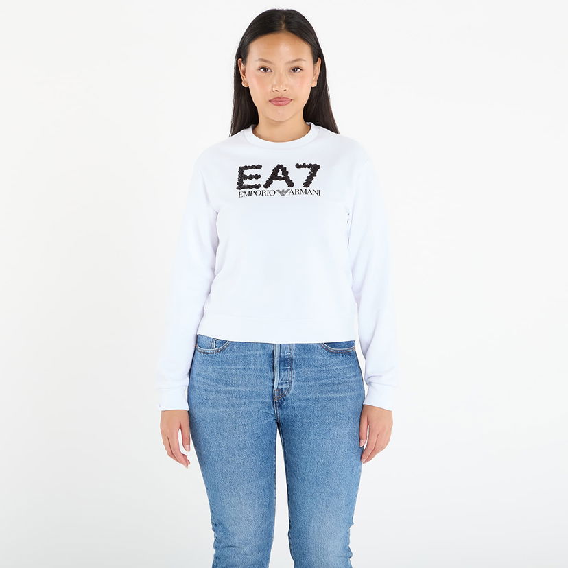 Sweatshirt Emporio Armani EA7 Emporio Armani Train Logo Series Sweatshirt Vit | 7W000542AF16442U0008