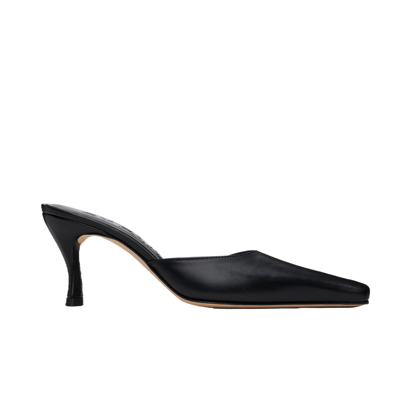 Sneakers och skor BY FAR Selene Leather Mules Svart | MWFHC018CL013BK001PL