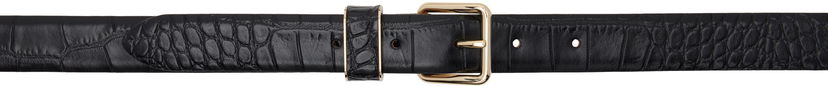 Bälten A.P.C. Anastasia Barbieri Edition Elsa Croc-Embossed Leather Belt Svart | PXBLJ-F65217