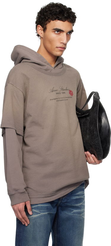 Sweatshirt Acne Studios Acne Studios Double-Layered Hoodie Brun | AI0160-, 1