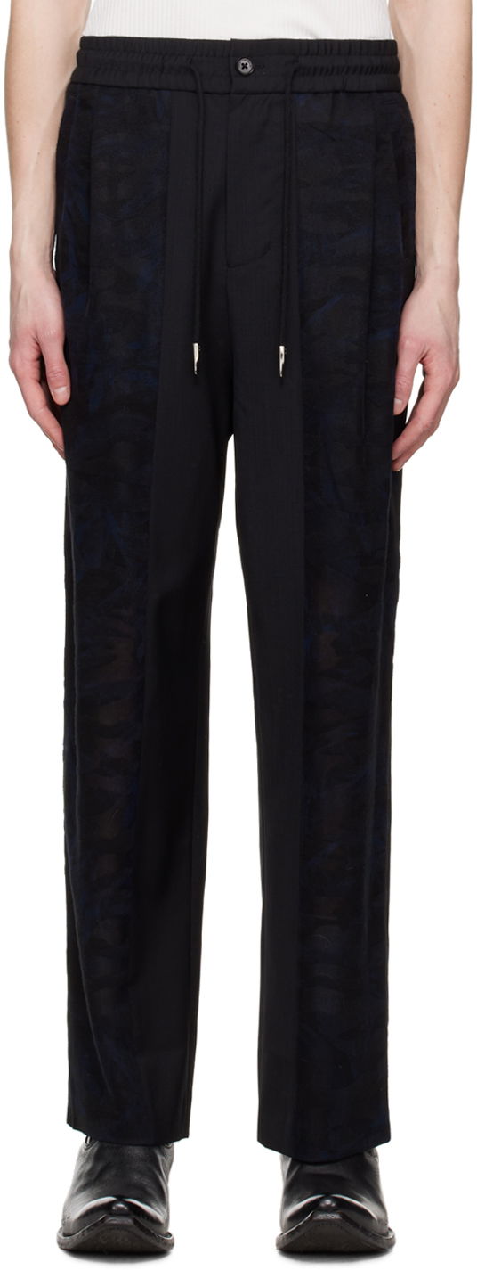 Byxor Feng Chen Wang Feng Chen Wang Paneled Trousers Svart | FMS15TR13