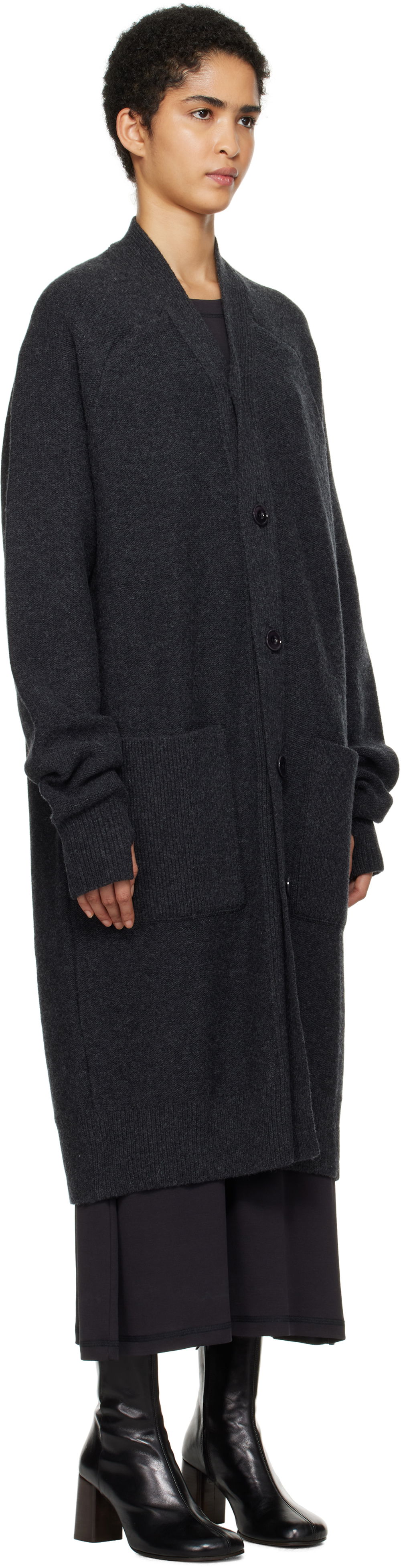Sweater LEMAIRE Long Knit Cardigan Grå | TO1256 LK1026, 1