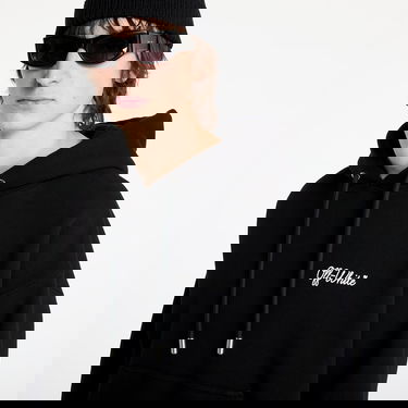 Sweatshirt Off-White Script Skate Black Hoodie Svart | OMBB085C99FLE0191001, 1