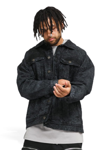Jacka Urban Classics Oversized Denim Jacket Svart | TB4412 black