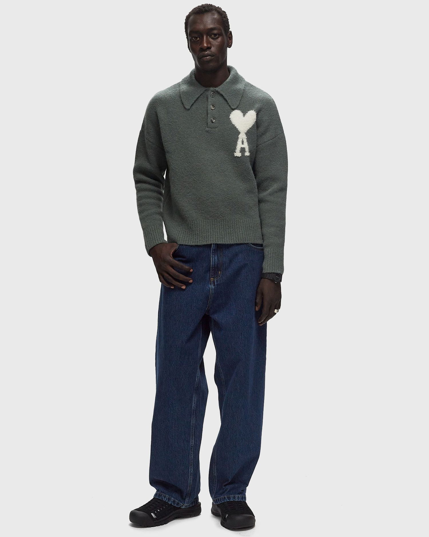 Sweater AMI DE COEUR ECRU Pullover Grå | UPL325.KN0032-4013, 1