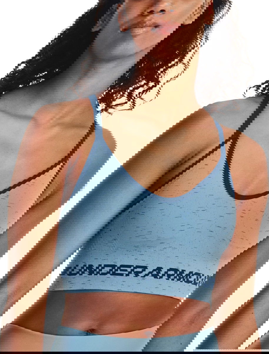 Behå Under Armour UA Seamless Low Long Htr Bra Blå | 1357232-490, 0