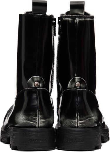 Sneakers och skor Diesel D-Hammer Bt D Lace-Up High-Top Boots with Shiny Finish and Rubber Toe Svart | Y03228-P8435-H1532, 1