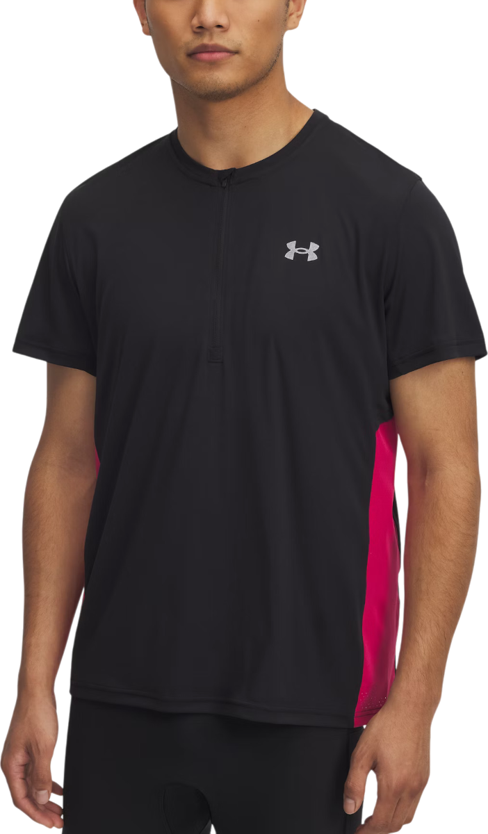 T-shirt Under Armour Trail Run Zip Short Sleeve T-Shirt Svart | 1389808-001