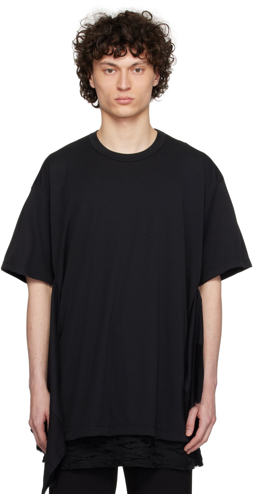 T-shirt Comme des Garçons Homme Plus Polyester Piqué T-Shirt Svart | PO-T020-051
