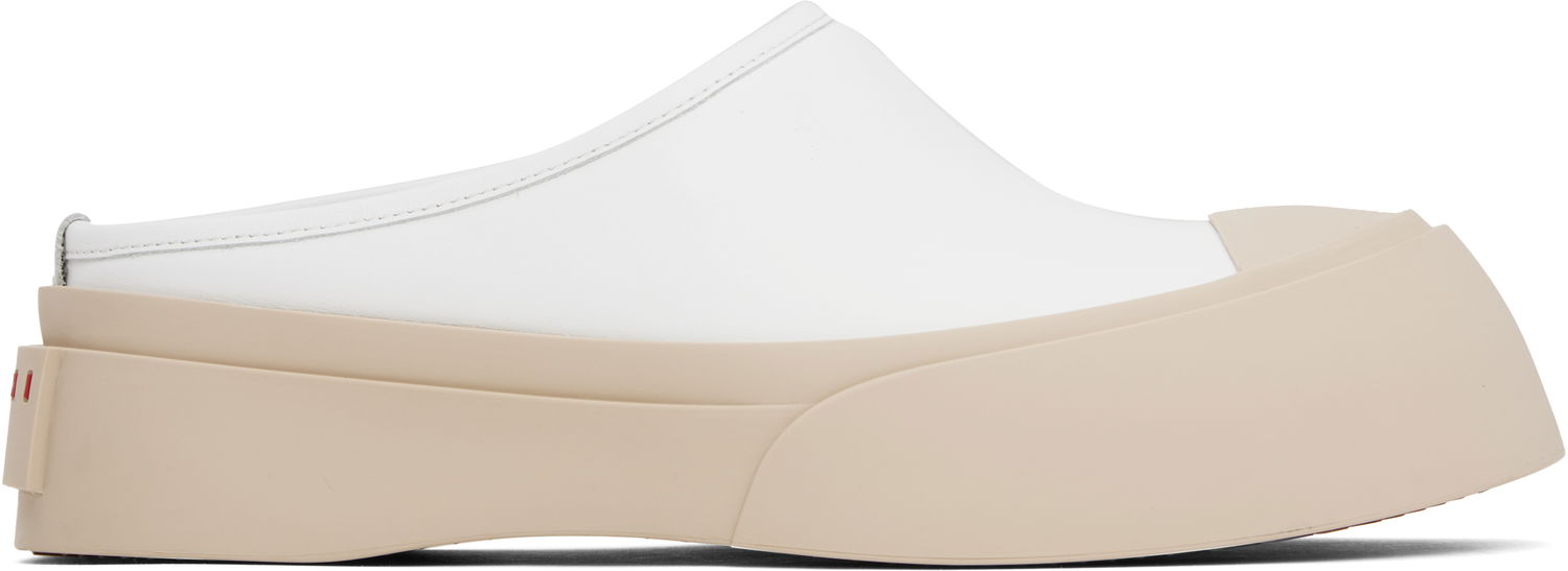 Kläder Marni Marni Pablo Sabot Slip-On Loafers Vit | SNZW018502 P7226, 0