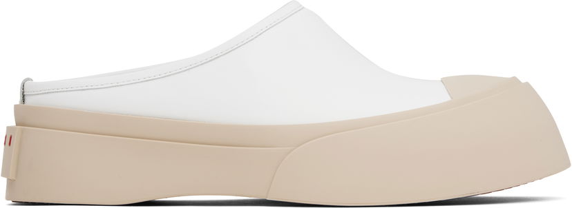 Kläder Marni Marni Pablo Sabot Slip-On Loafers Vit | SNZW018502 P7226