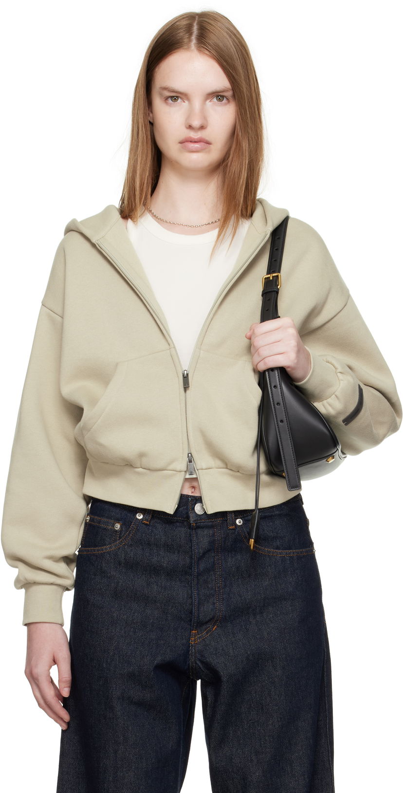 Sweatshirt Fear of God Fear of God ESSENTIALS Classic Fit Zip-Up Hoodie Grön | 192SP255096FW