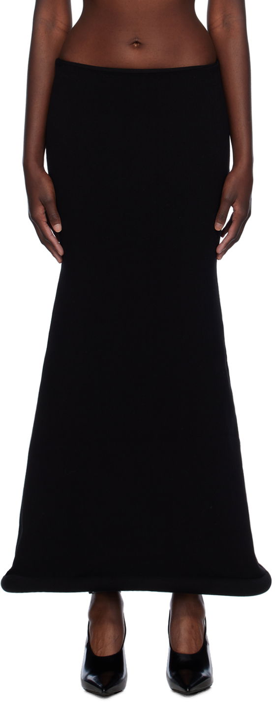 Kjol Jean Paul Gaultier Jean Paul Gaultier 'The Knit 3D' Maxi Skirt Svart | 24/30-F-JU120-M081-00