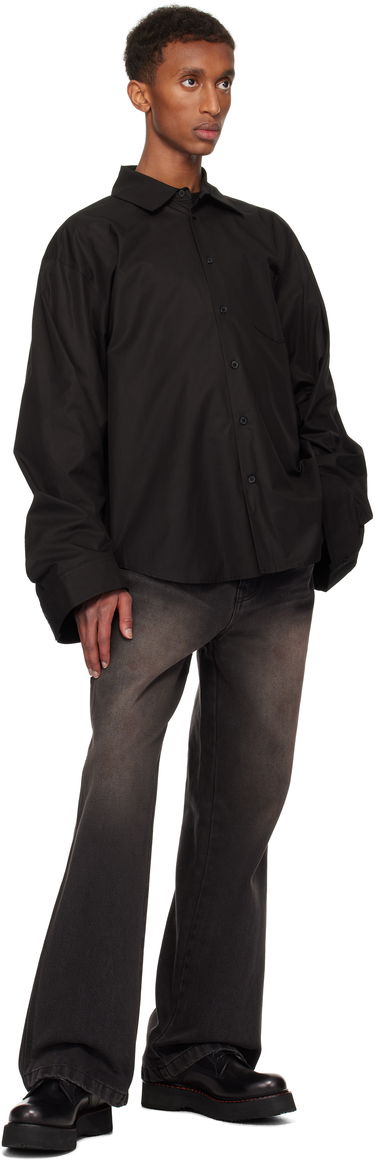 Skjorta We11done We11done Twisted Sleeve Shirt Svart | WD-SH3-24-110-U-BK, 3