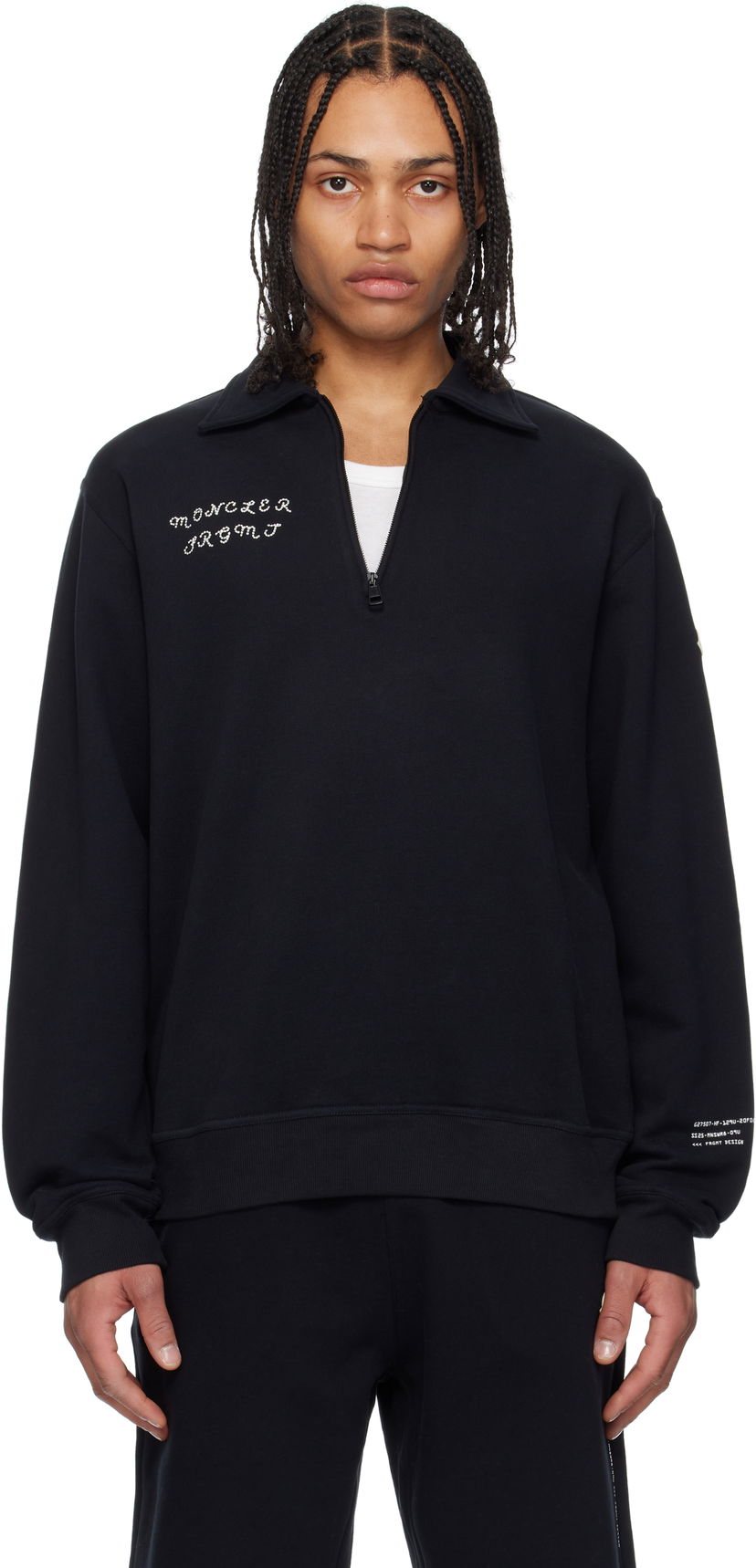 Sweatshirt Moncler Genius x FRGMT Hiroshi Fujiwara Cotton Zip-Up Sweatshirt Svart | K109U8G00004M5214