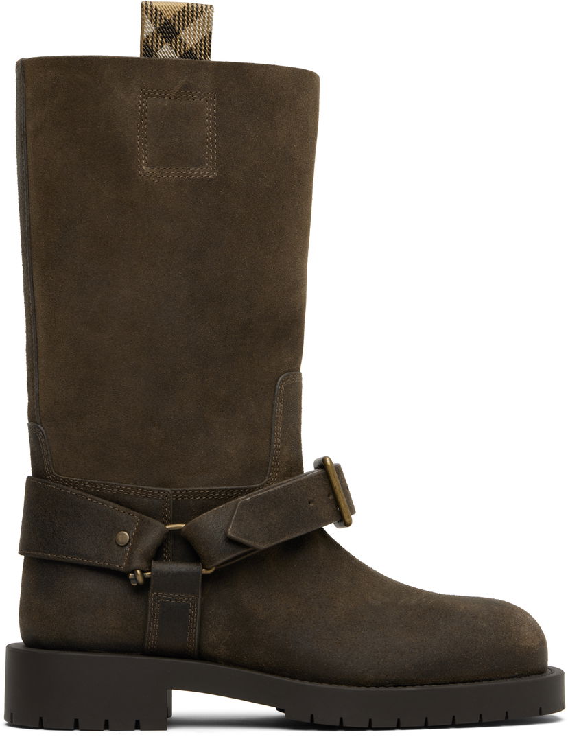 Sneakers och skor Burberry Burberry Suede Soft Saddle Low Boots Brun | 8113016