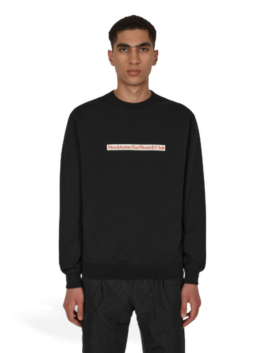 Sweatshirt Stockholm (Surfboard) Club Logo Crewneck Sweatshirt Svart | MU1B90 001