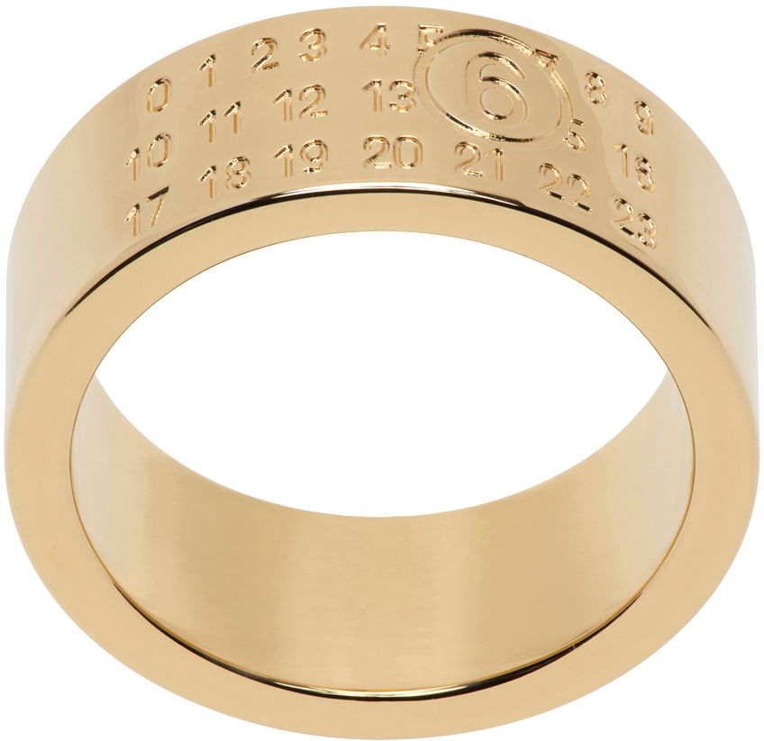 Ringa Maison Margiela MM6 Minimal Logo Ring Beige | SM6UQ0058 P6469, 0